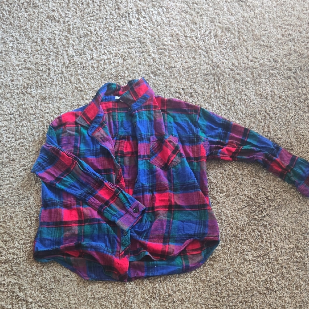 Maurices Plaid Shirt - Red, Blue, Green